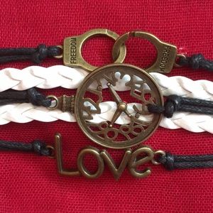 New funky bracelet , freedom, time & love